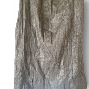 Bebe Shimmering Silver Skirt